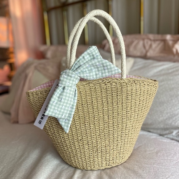 Stoney Clover Lane Sweet Summer Mini Woven Tote, Mini Pouch, & Scrunchie Bundle - Picture 4 of 10